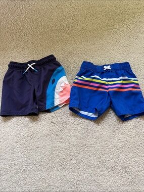 Lot of 2 Cat & Jack Boys swim trunks size 4T